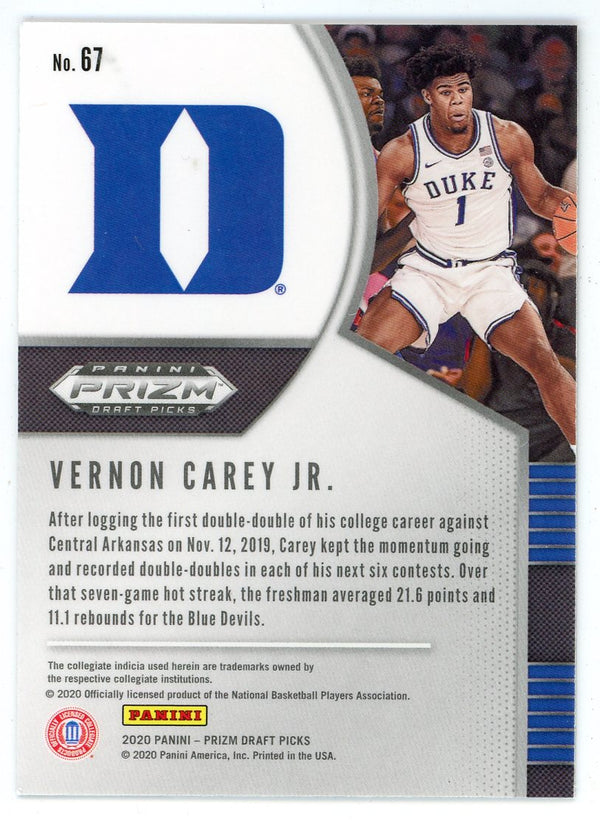 Vernon Carey Jr. 2020 Panini Prizm Rookie Card #67