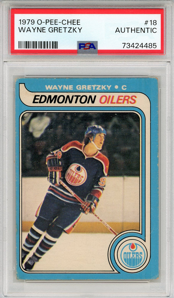 Wayne Gretzky 1979 O-Pee-Chee Rookie Card #18 (PSA Authentic)