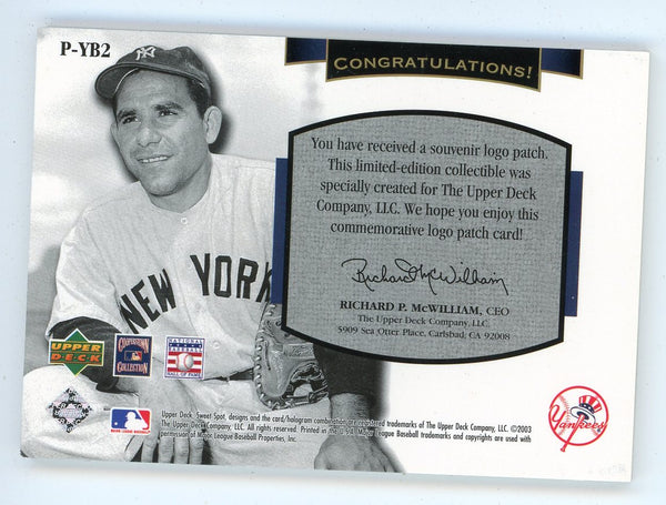 Yogi Berra 2003 Upper Deck Sweet Spot Classic #P-YB2