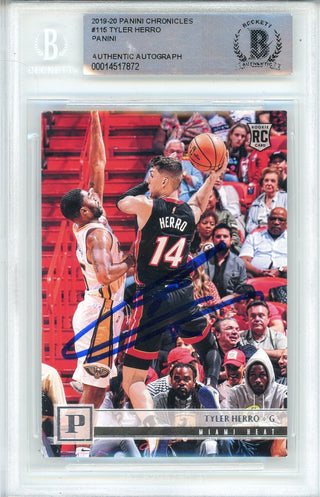 Tyler Herro Autographed 2019-20 Panini Chronicles Rookie Card #115 (BGS)