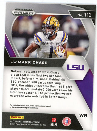 Ja'Marr Chase Panini Prizm Draft Picks Rookie 2021