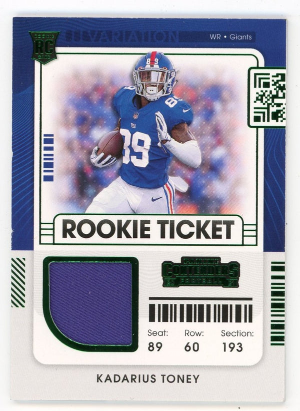 Kadarius Toney 2021 Panini Green Rookie Ticket #RSV-KTO Card