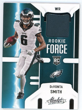 DeVonta Smith 2021 Panini Absolute Rookie Force Card #RF-DVS