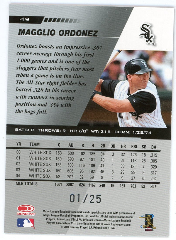 Magglio Ordonez 2004 Donruss Leaf Press Proof #49