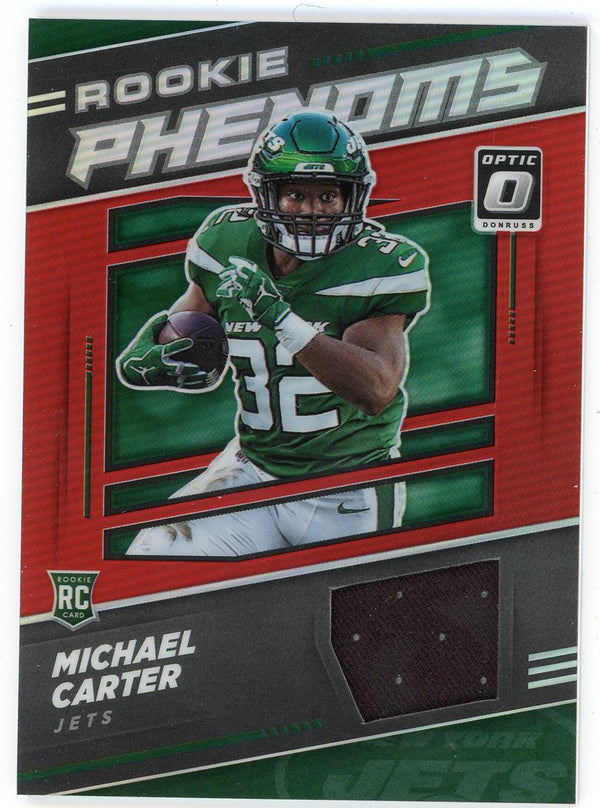 Michael Carter 2021 Panini Donruss Optic Patch Relic Rookie Card #RP-35