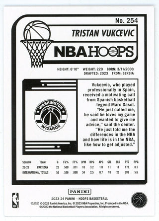 Tristan Vukcevic 2023-24 Panini Hoops #254