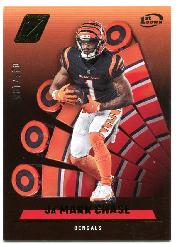 Ja'Marr Chase Panini Zenith 1st Down 028/100 2022