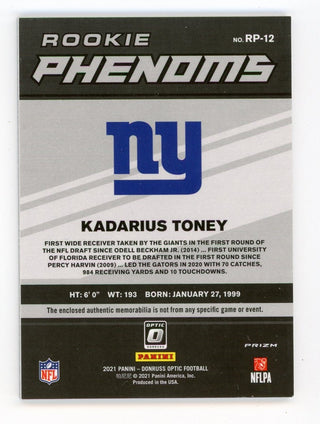 Kadarius Toney 2021 Panini Rookie Phenoms #RP-12 Card