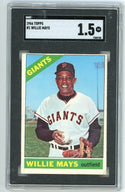 Willie Mays 1966 Topps Card #1 SGC 1.5