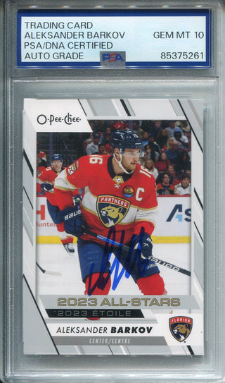 Aleksander Barkov Autographed O-Pee-Chee Card PSA Auto Grade 10