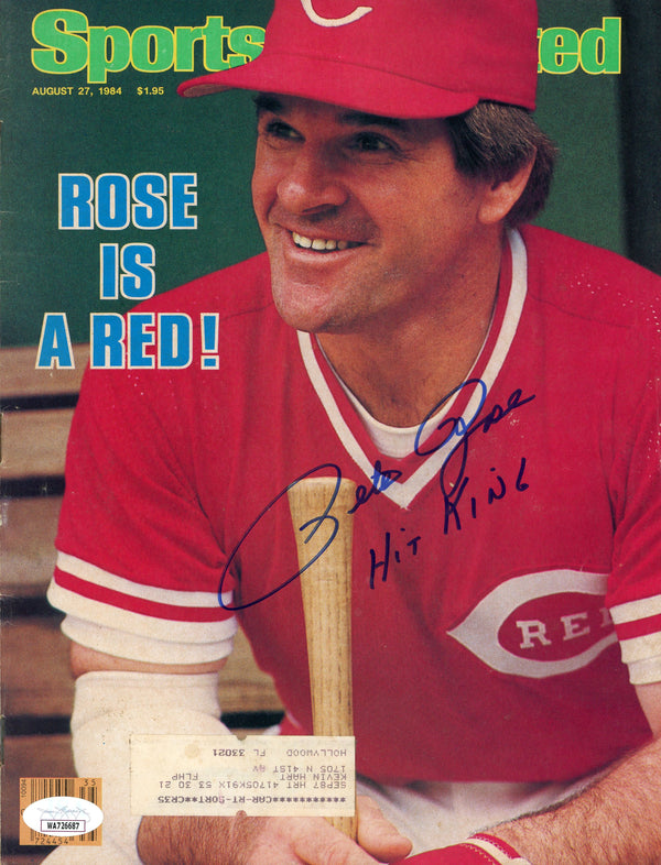 Pete Rose "Hit King" Autographed Sports Illustrated Magazine - August 27th, 1984 (JSA)