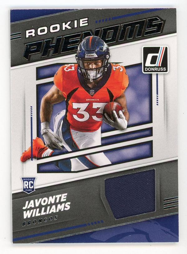 Javonte Williams 2021 Panini Rookie Phenoms #RPJ-JWI Card