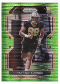 Payton Turner 2021 Panini Prizm Green Rookie Card #379