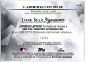 Vladimir Guerrero Jr. Autographed 2022 Topps Stadium Club Chrome Lone Star Card #LLS-VG