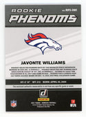 Javonte Williams 2021 Panini Rookie Phenoms #RPJ-JWI Card