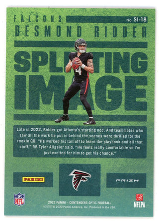 Desmond Ridder 2022 Panini Contender's Optic Rookie Card Splitting Image #SI-18