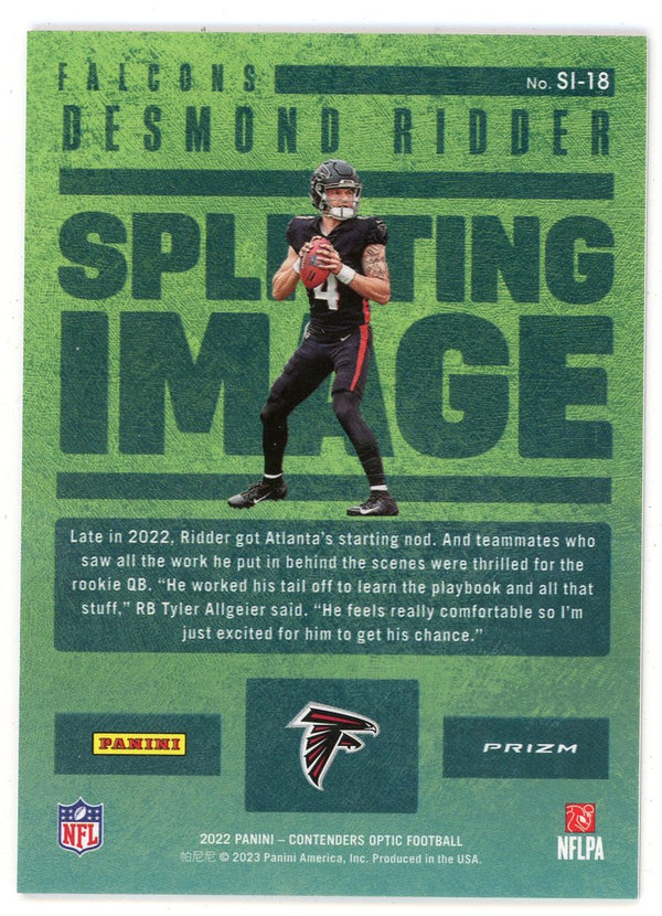 Desmond Ridder 2022 Panini Contender's Optic Rookie Card Splitting Image #SI-18