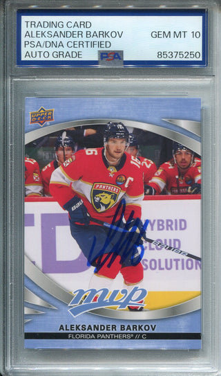 Aleksander Barkov Autographed Upper Deck Card PSA Auto Grade 10