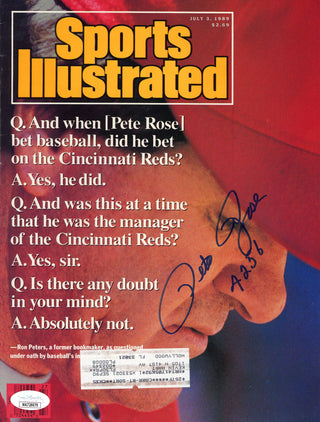 Pete Rose "4256" Autographed Sports Illustrated Magazine - July 3rd, 1989 (JSA)