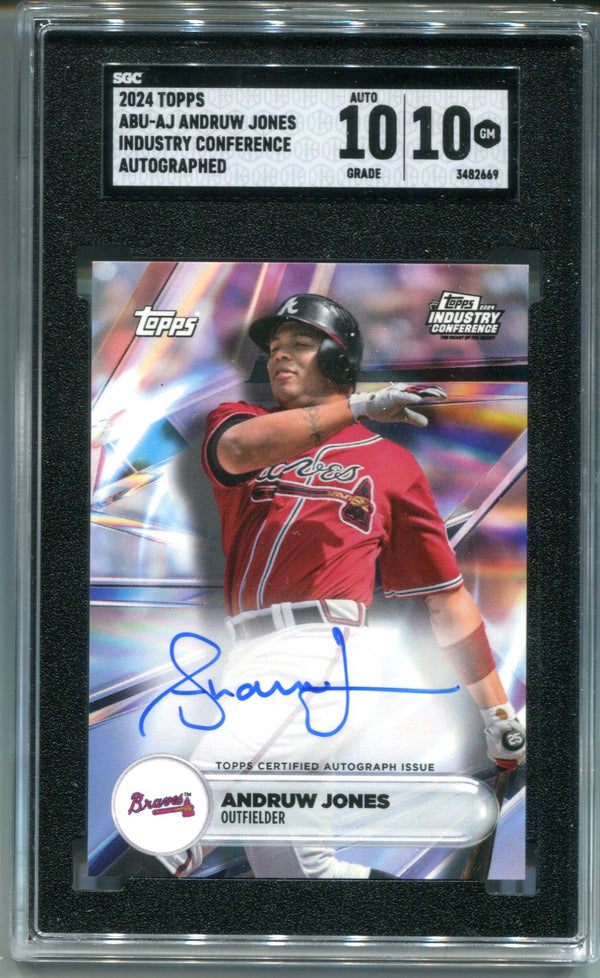 Andruw Jones 2024 Topps Industry Conference #ABUAJ SGC 10 AUTO 10 Card