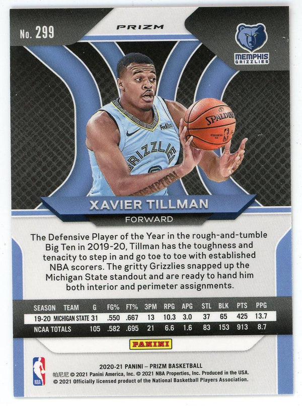 Xavier Tillman 2020-21 Panini Prizm Red #299 RC