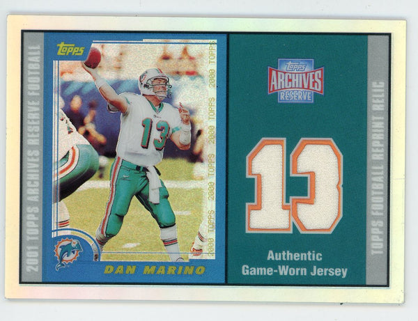 Dan Marino 2001 Topps Archives Reserve Game Worn Relic #40