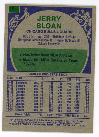 Jerry Sloan 1975 Topps #9