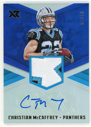 Christian McCaffrey 2017 Panini Xr Autographed Patch Relic #RSA-CM