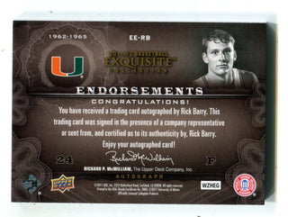 Rick Barry 2011 Upper Deck Exquisite #EE-RB Autographed Card  07/50