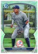 Roderick Arias 2023 Bowman Chrome Lunar Refractor Card #BCP-125