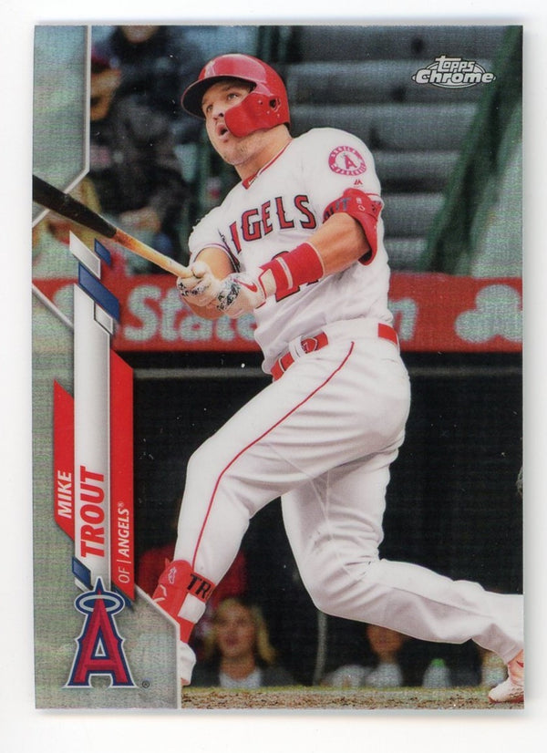 Mike Trout 2020 Topps Chrome Refractor #1 Card