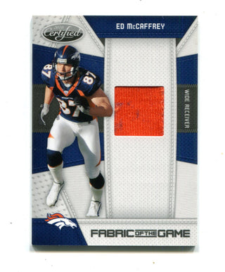 Ed McCaffrey 2010 Panini Fabric of the game #52 Jersey Card /250