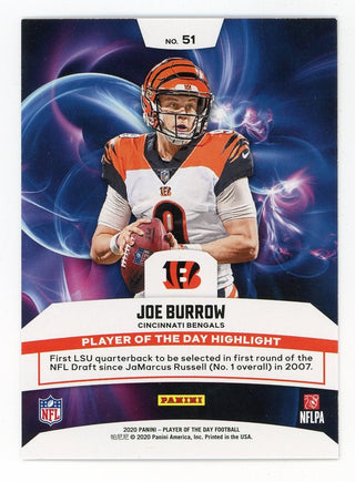 Joe Burrow 2020 Panini Rookie #51 Card