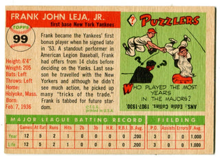 Frank Leja 1955 Topps #177 Card