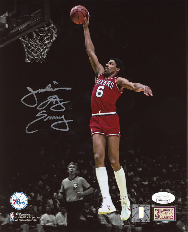 Julius Erving Dr. J Autographed 8x10 Photo (JSA)