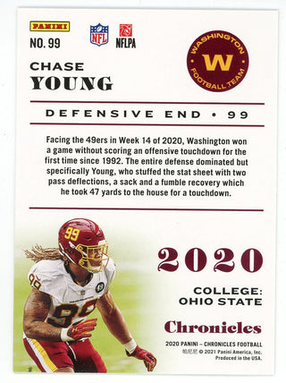 Chase Young 2020 Panini Chronicles Rookie Card #99