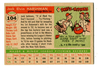 Jack Harshman 1955 Topps #104 Card