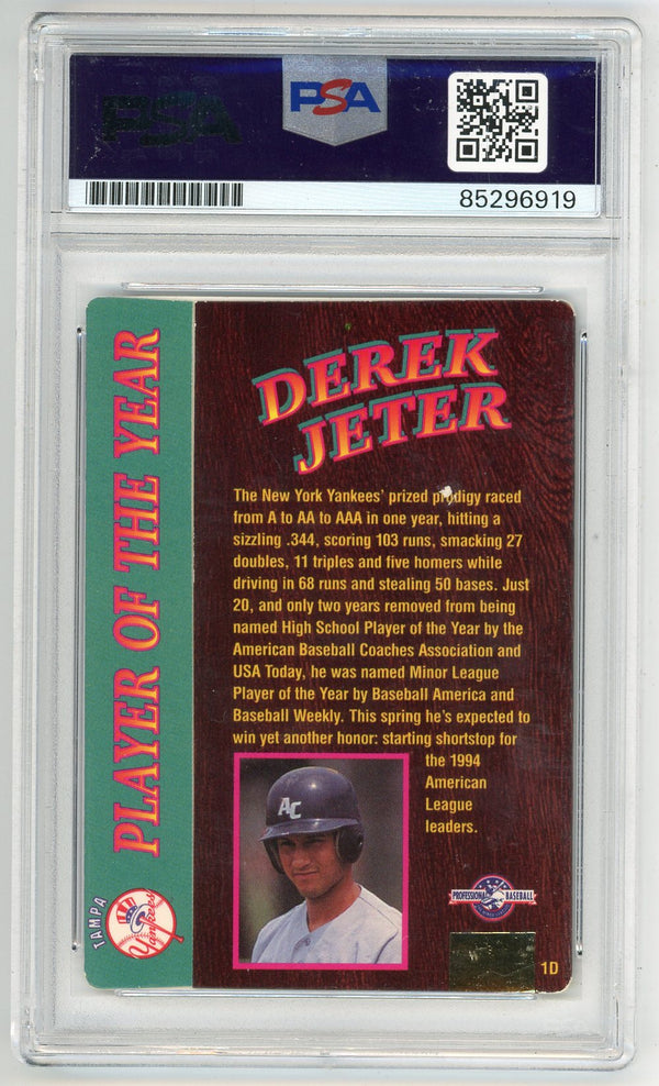 Derek Jeter Autographed Trading Card PSA Authentic Auto