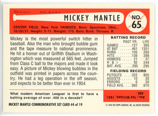 Mickey Mantle 1996 Topps Mickey Mantle Commemorative Set Card #4