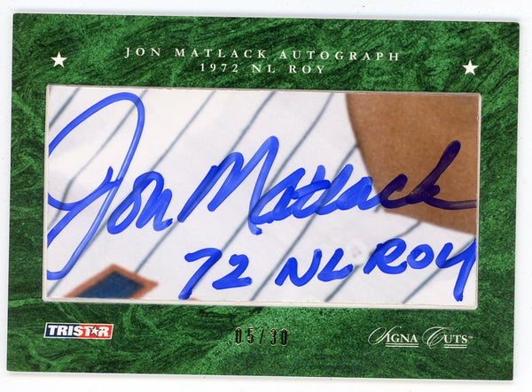 Jon Matlack Autographed 2008 Tristar Signa Cuts