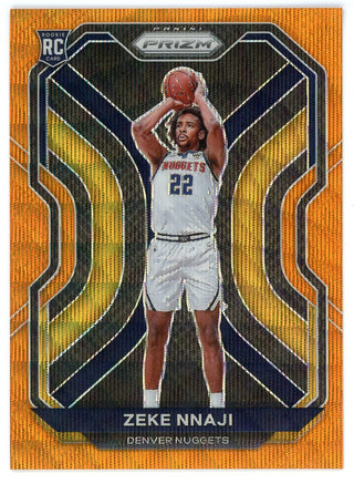 Zeke Nnaji 2020-21 Panini Orange Prizm Rookie Card #266