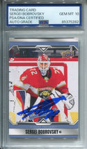 Sergei Bobrovsky Autographed Upper Deck Card PSA Authentic Auto Grade 10