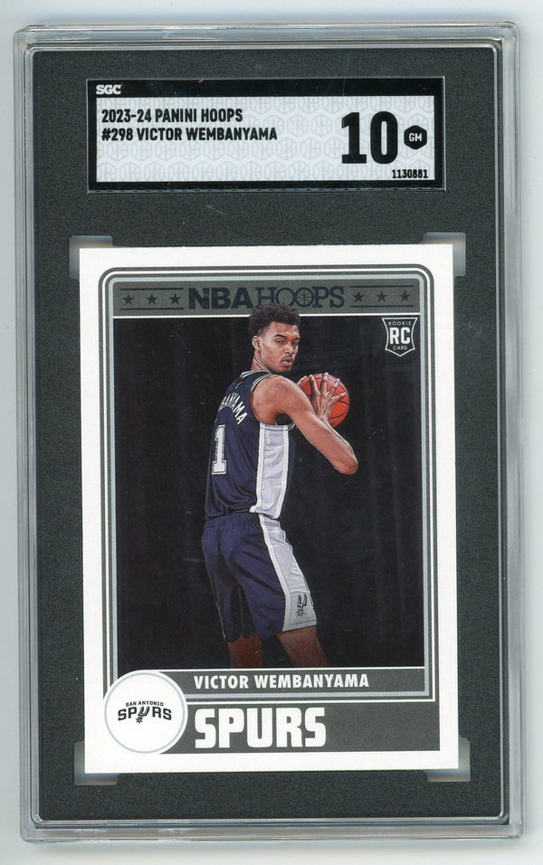 Victor Wembanyama 2023-24 Panini Hoops Rookie Card #298 SGC 10