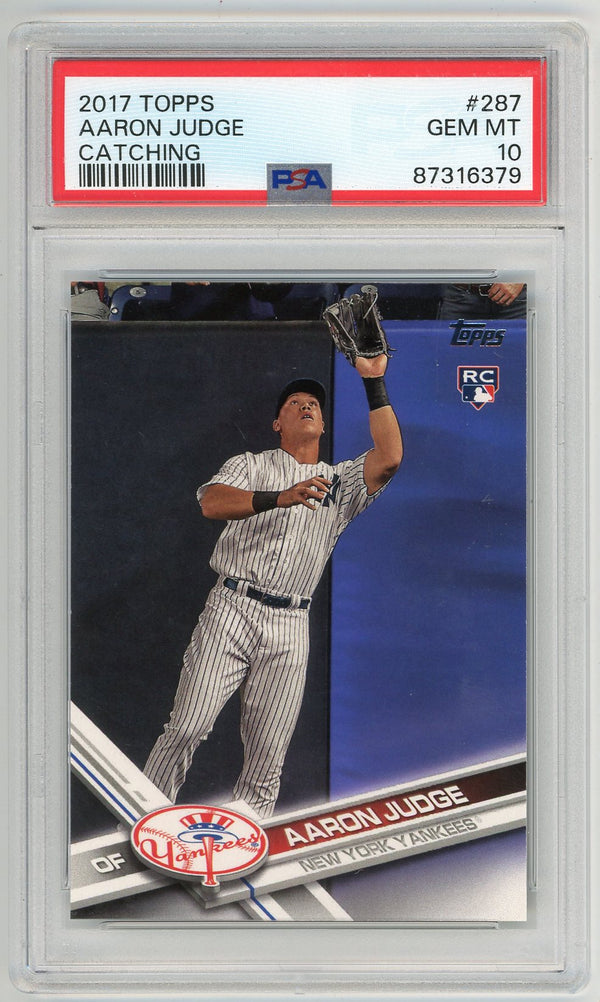 Aaron Judge 2017 Topps Catching PSA 10