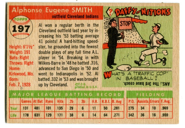 Al Smith 1955 Topps #197 Card