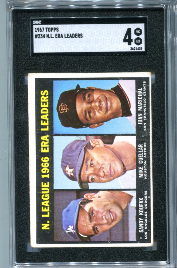 N.L ERA Leaders 1967 Topps #234 SGC 4 Card