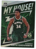 Giannis Antetokounmpo 2019-20 Panini Donruss Optic Prizm My House Silver Card #5