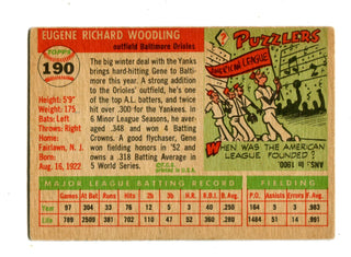 Gene Woodling 1955 Topps #190 Card