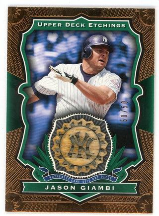 Jason Giambi 2004 Upper Deck Etchings Bat Relic #BE-JG