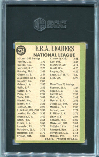 N.L ERA Leaders 1967 Topps #234 SGC 4 Card